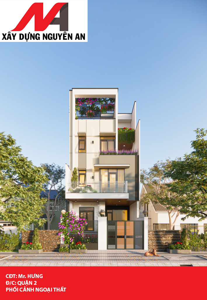 Thiết kế thi công nhà phố Quận 2, Thủ Đức