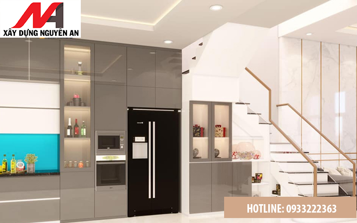Nên chọn màu trung tính để gian bếp trở nên hiện đại và sang trọng hơn